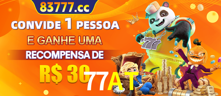 Banner institucional da 77AT sobre parceria de marcas e criação de uma marca de excelência, apresentando os mascotes de jogos populares como o Fortune Tiger.